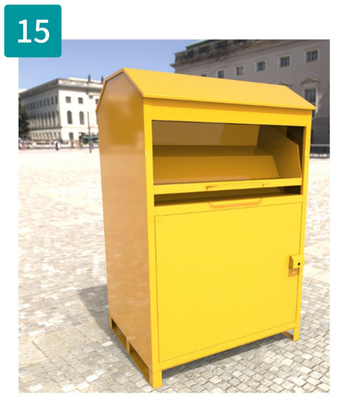 پوشش پودر زرد سطل ذخیره سازی بازیافت لباس کهنه اهدای کفش
